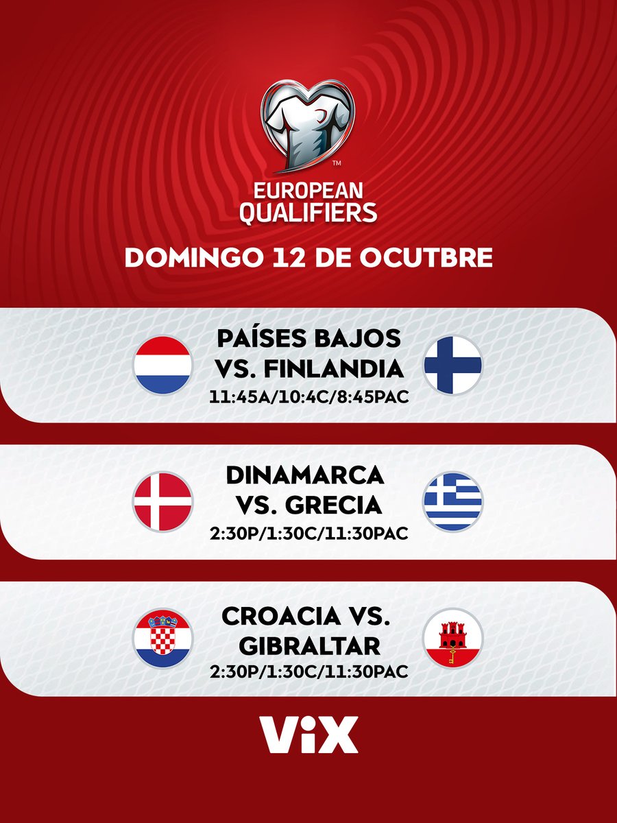 ⚽️🇪🇺La redonda se paseará por Europa con las #EliminatoriasEnVIX 📲🇺🇸bit.ly/3ykBGmd

Nadie se quiere quedar fuera del Mundial 2026 😮‍💨💥🏆