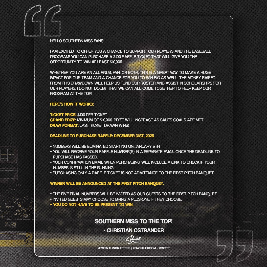 𝐌𝐚𝐤𝐞 𝐚 𝐝𝐢𝐟𝐟𝐞𝐫𝐞𝐧𝐜𝐞.. 𝐚𝐧𝐝 𝐰𝐢𝐧 𝐛𝐢𝐠!

Enter our Drawdown Raffle for a chance to influence the future of the program and have the chance to win big in the process! 

🎫: bit.ly/45RJKcA

#ETM | #OTR | #SMTTT