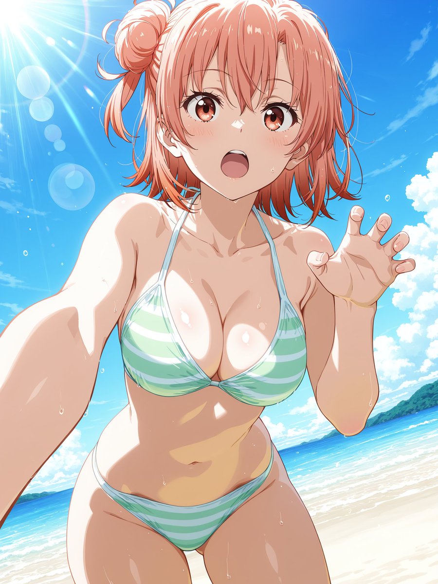 sakusaku2359's tweet image. 俺ガイル/由比ヶ浜結衣

おひる～
#AIイラスト︎