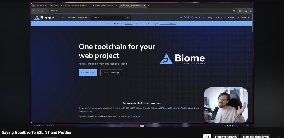 sushanta_on_X's tweet photo. Day 14/30 – Biome Exploration
Exploring Biome - an all-in-one tool for linting and formatting. Learned how it replaces ESLint & Prettier with faster performance and simple setup!
#LUD14 #LearningUtsav2025 #FestivalOfLearning #CloudMerge #WebAppDevelopment #BiomeJS
@learning_utsav https://t.co/cQFF8rzAUq