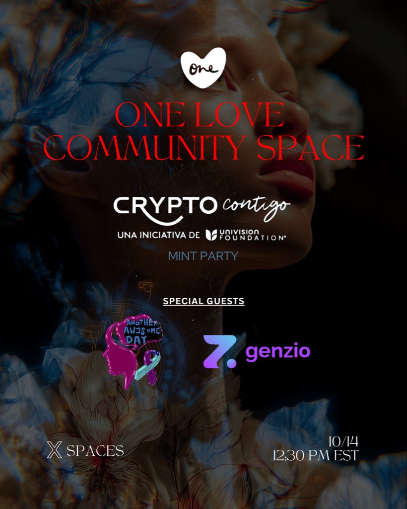 Join us for The Mint Party of Crypto Contigo. As Hispanic Heritage Month comes to a close, come celebrate, learn, and collect art from this meaningful drop. 

Artists donated their works to raise funds for Mental Health, STEM, and Financial Literacy programs.