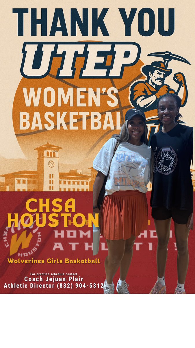 Thanks <a href="/lulu_mckinney4/">Lulu McKinney</a> for visiting the <a href="/CHSA_GBB/">CHSA Girls Basketball</a> first day of practice! Officially day ones 🫶🏾<a href="/UTEPWBB/">UTEP Women’s Basketball</a> <a href="/starplairs/">Jejuan Plair</a>