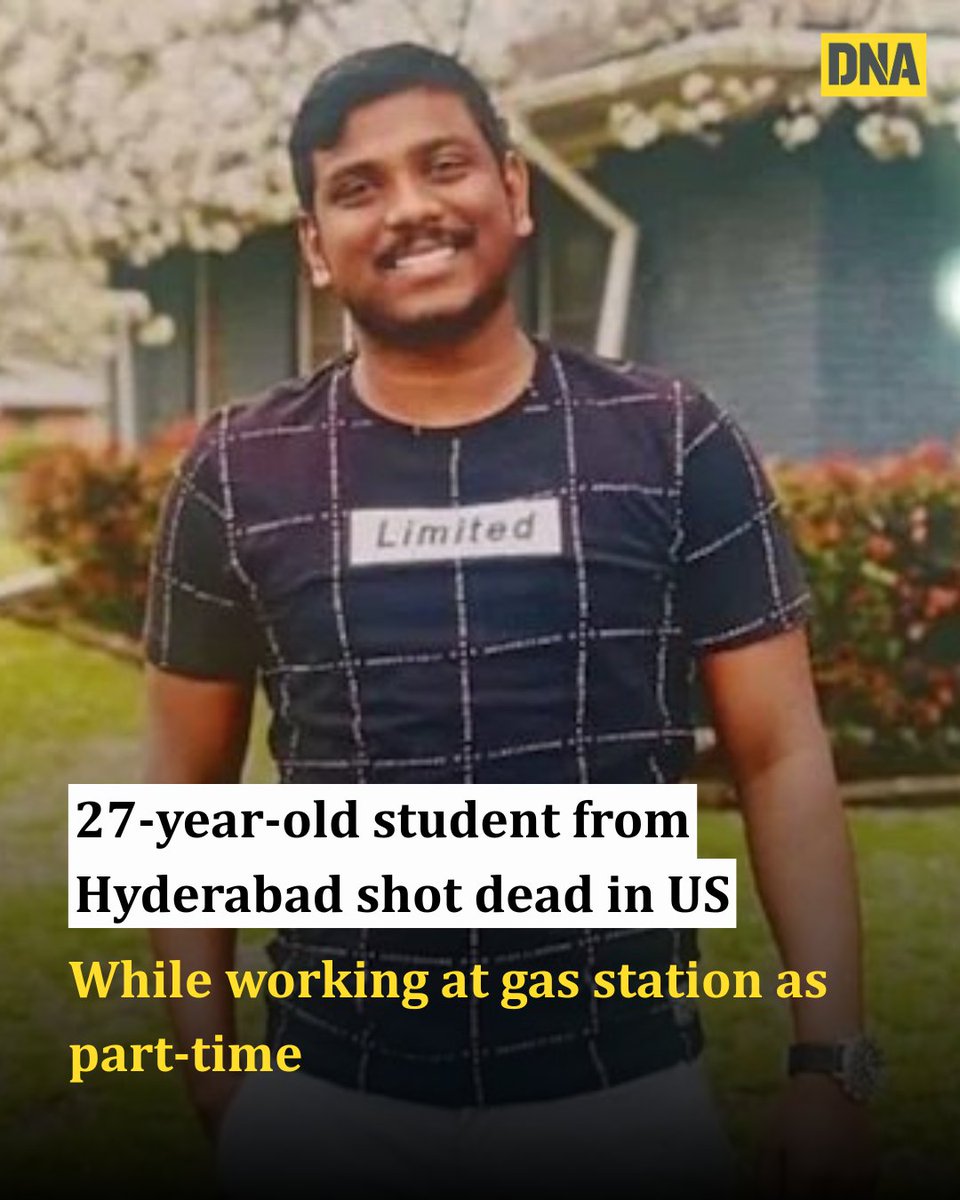 dna's tweet image. Chandrashekar Pole, who was from Hyderabad, had been working part-time at a gas station in Dallas and was reportedly killed by an unidentified gunman

Read here: dnaindia.com/world/report-w…

#DNAUpdates | #UnitedStates | #indianstudents