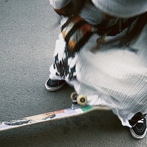 Join us on October 12th 10am EAT for a creative, collaborative event that brings together Ethiopian girl skaters, artists, and community members. 

Bio: Ethiopian Girls Skate is Ethiopia’s first female skateboarding collective.

Image: Arsema Endalew, 'Tilet in motion,' 2025