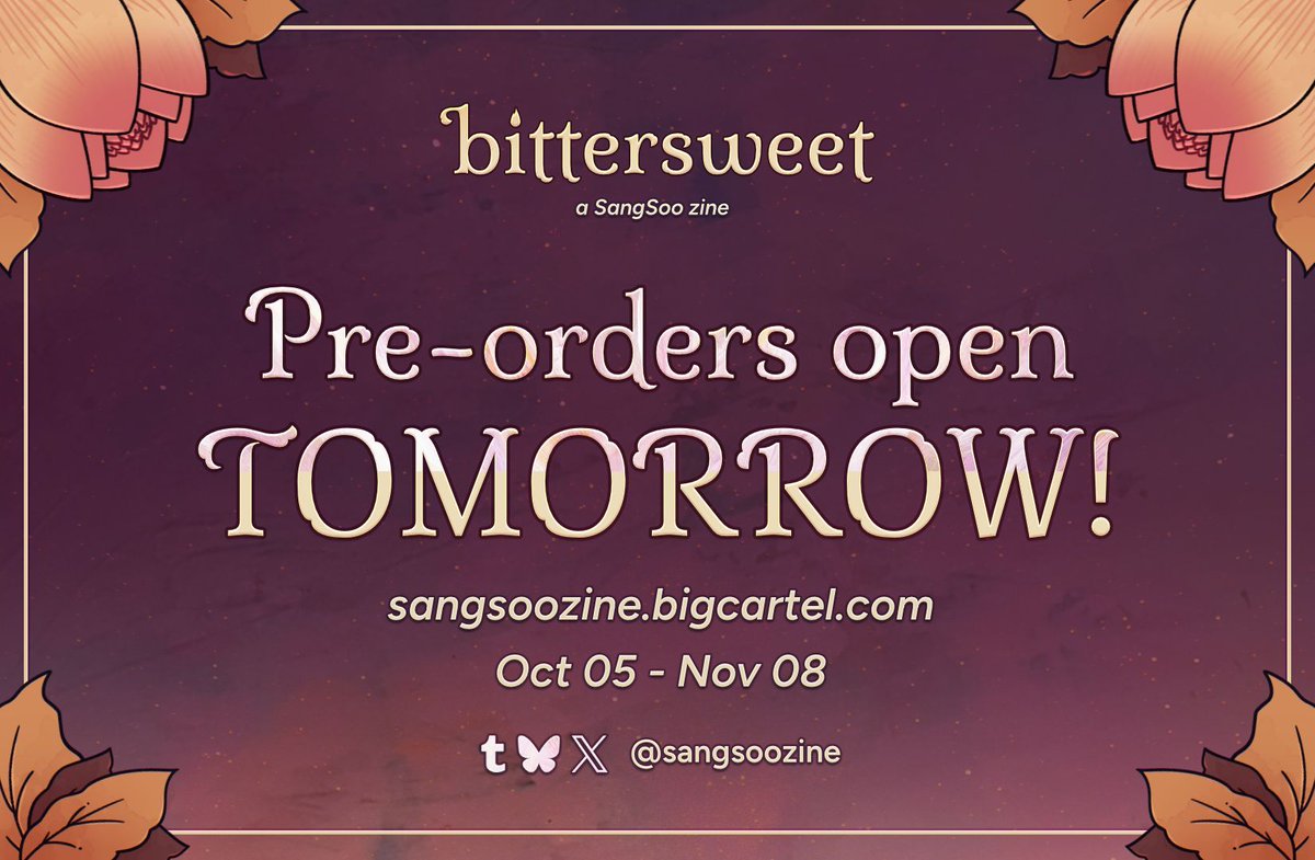 bittersweet: a SangSoo zine tweet media