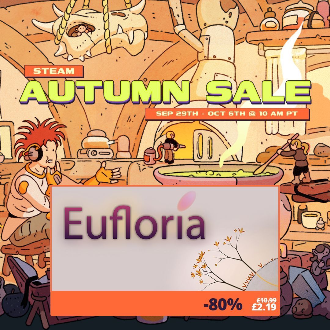 OmniSystemsPub's tweet photo. Have you checked out our discounts in the Autumn Steam sale?
We're running discounts on both of our games, #Bioframe and #Eufloria HD. Grab them before the weekend's over!
Get Eufloria HD: https://t.co/F4SSTuEK9x
Get Bioframe: https://t.co/Bny5eYDObV
#indiegame https://t.co/r9tz0i9jDB