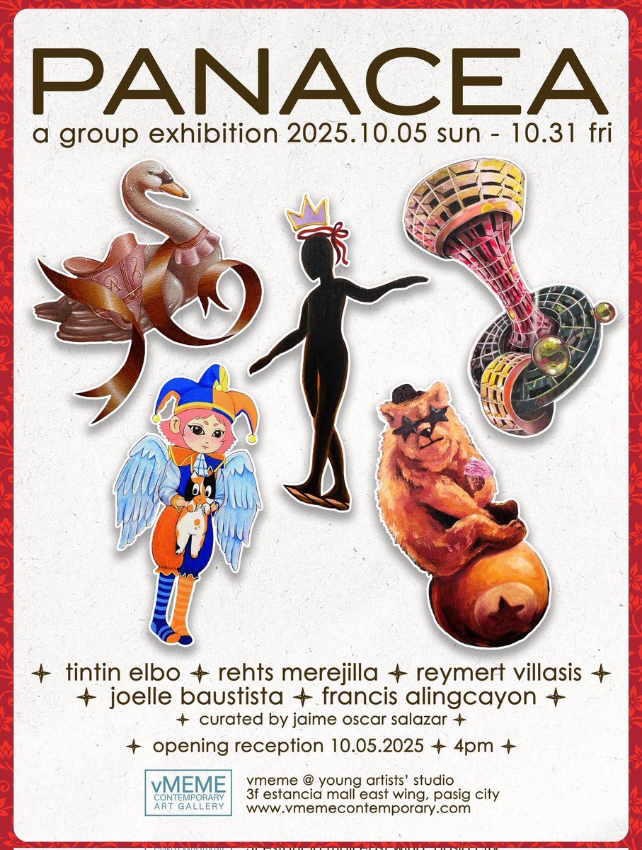 Still recovering from Token2049 here in SG but my art made it to our group exhibit (yaaay!) 🥹

If you’re around, please swing by (bring friends too lol). Support yo local artists 🇵🇭

P.S. Please send me photos 🫶