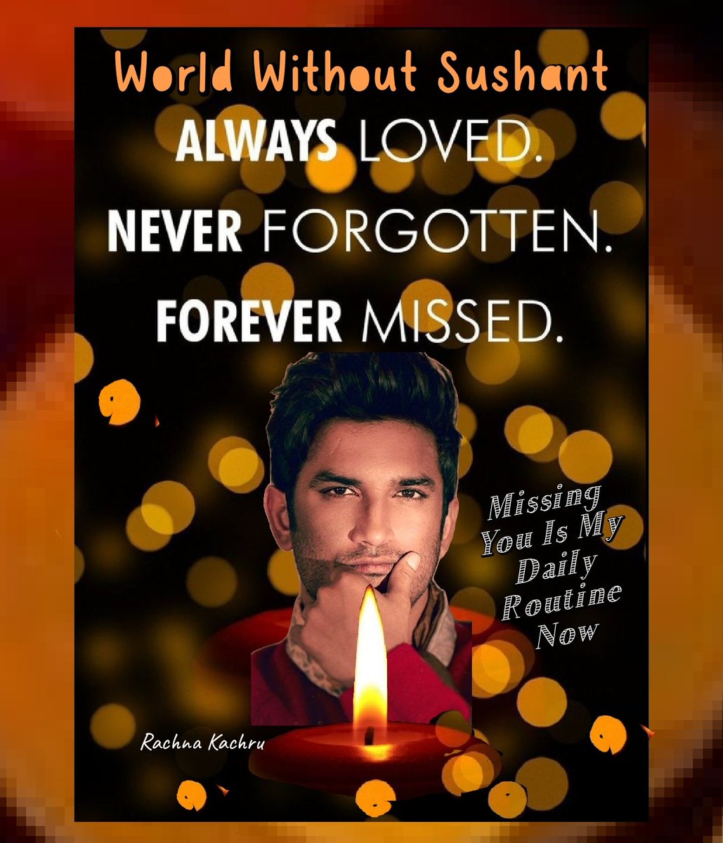 Rachna Kachru 🇮🇳 Celebrate Sushant Everyday❤️🦋 (@kachrurachna) on Twitter photo 🫂EVENING TAGLINE💔
"What will survive of us is love"
<a href="/itsSSR/">Sushant Singh Rajput</a>❤️💫🦋🕊️
A Million Feelings
A Thousand Thoughts
A Hundred Memories
One Person #SushantSinghRajput𓃵
You’re A Gift of God to Us🔱🪘
Missing You Is My Daily Routine Now🥺
World Without Sushant
<a href="/Geet_205/">Geetha</a> <a href="/IMNimmi68/">♪♪♪❥♪𝖓𝖎𝖒𝖟♪❥♪♪♪</a> 🫂EVENING TAGLINE💔
"What will survive of us is love"
<a href="/itsSSR/">Sushant Singh Rajput</a>❤️💫🦋🕊️
A Million Feelings
A Thousand Thoughts
A Hundred Memories
One Person #SushantSinghRajput𓃵
You’re A Gift of God to Us🔱🪘
Missing You Is My Daily Routine Now🥺
World Without Sushant
<a href="/Geet_205/">Geetha</a> <a href="/IMNimmi68/">♪♪♪❥♪𝖓𝖎𝖒𝖟♪❥♪♪♪</a>