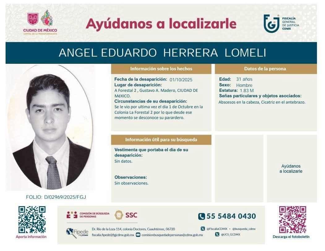 COBUPEM's tweet photo. Solicitamos de tu apoyo en difusión para dar pronta localización a Ángel Eduardo Herrera Lomeli, comunícate a los teléfonos de COBUPEM 800 216 0361, 800 509 0927. #TodosEnLaBúsqueda https://t.co/lRI7170YJm