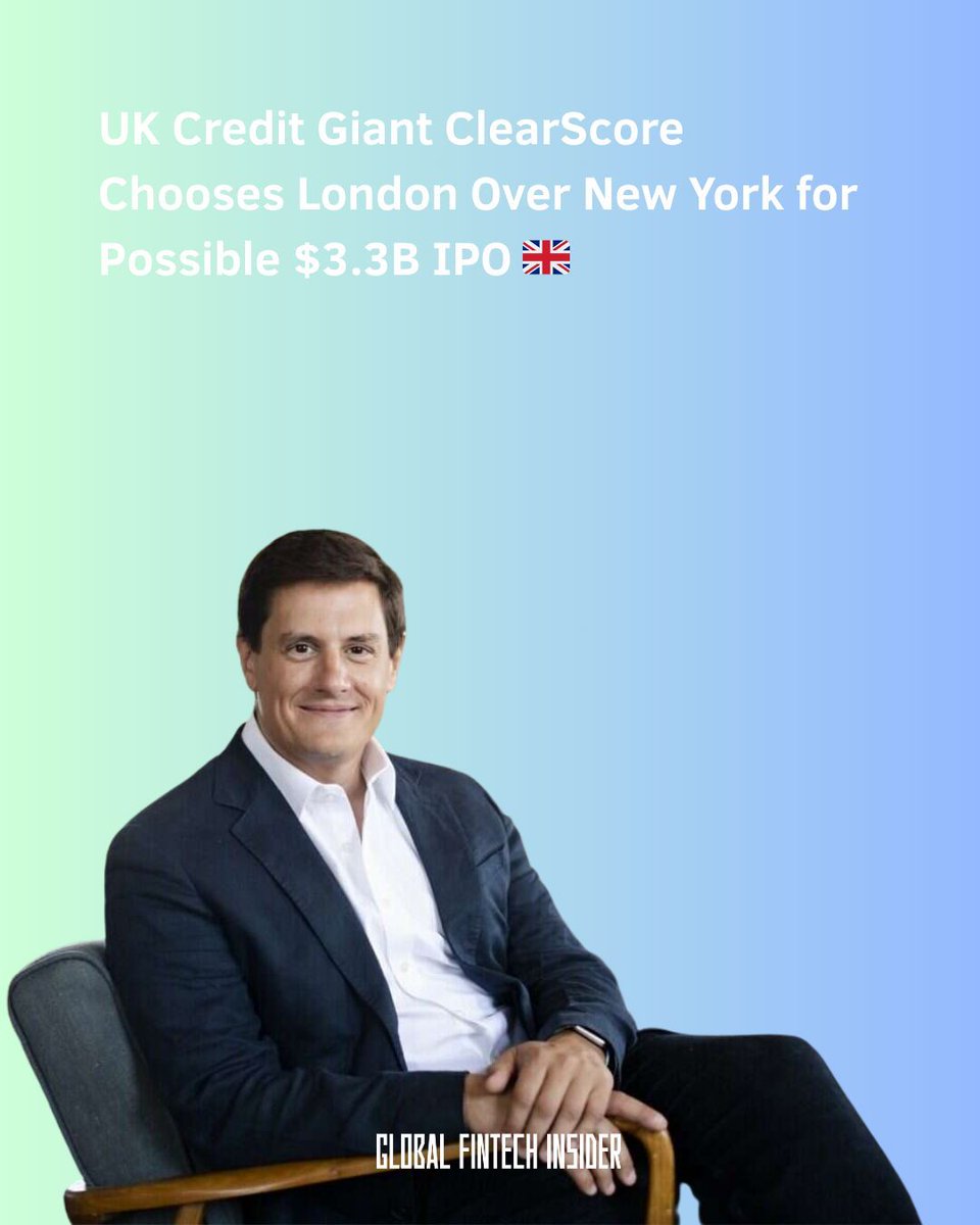 UK-based credit score firm <a href="/ClearScore/">ClearScore</a> eyes London IPO worth up to £2.5 billion ($3.3 billion) within the next couple of years. “To go from a piece of paper, a business plan ten years ago, through to an IPO in London would be a signature achievement of my career,” CEO