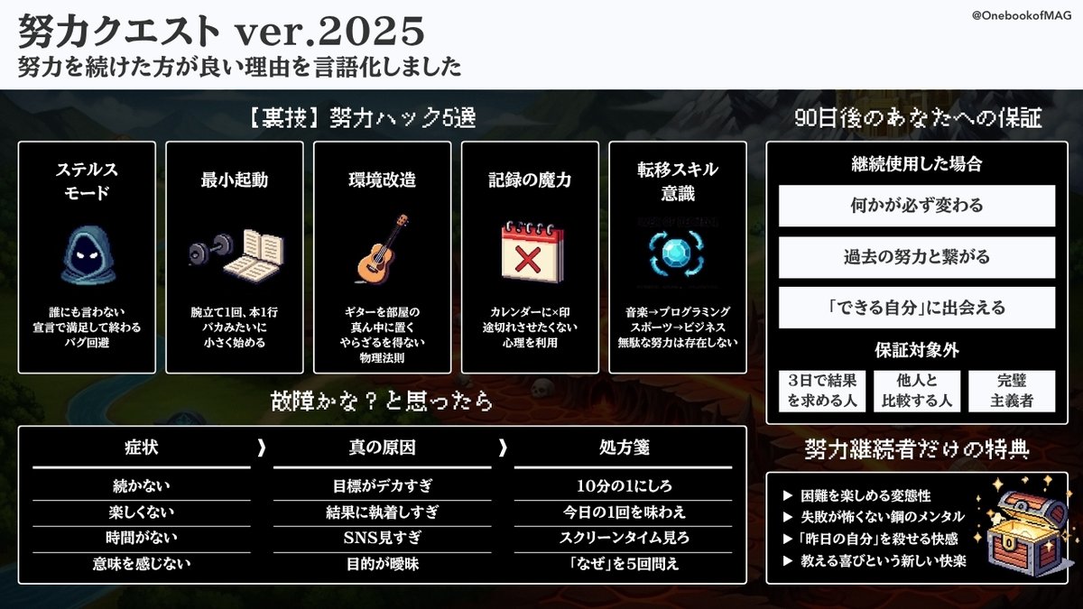 …努力を”つづけた”方がいい理由を言語化しました。（本気で）