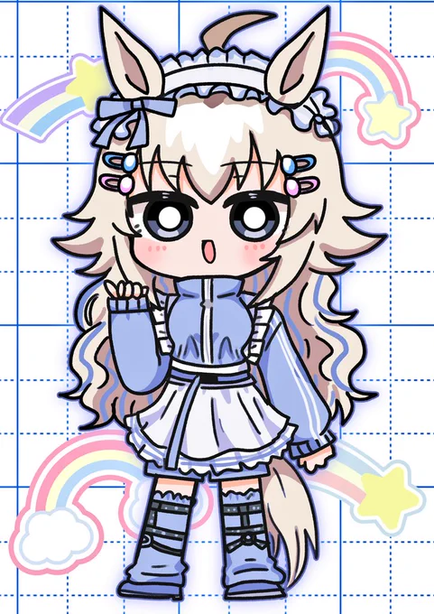 ジャージメイド🩵オグリ
#ウマ娘
#オグリキャップ 