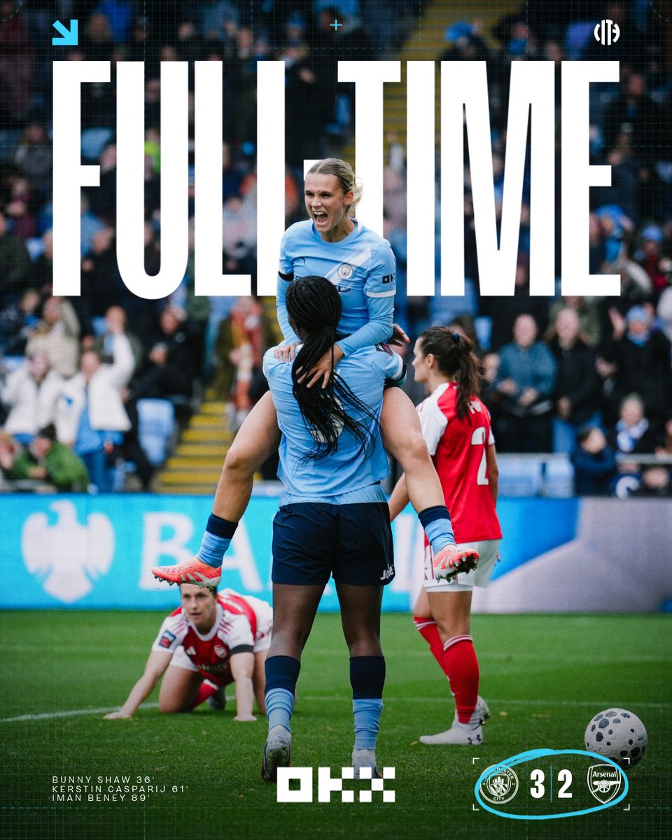 Que victoria sacaron las chicas ciudadanas sobre el Arsenal por la Superliga Inglesa <a href="/ElenaSalvatella/">Viuda del becario</a>

#CMONCITY 🩵🦈