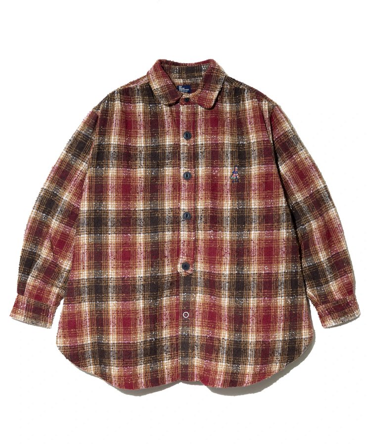 go slow caravan ビエラチェックギャザーオーバーシャツ【WEB限定