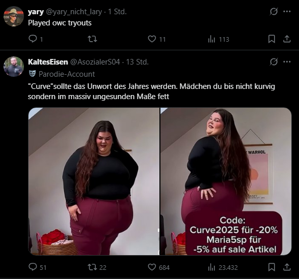 Code:
Curve2025 für -20%
Yary5sp für 
-5% auf sale Artikel