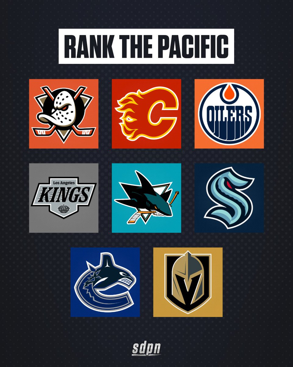 sdpnsports's tweet image. Vegas on top? Ducks in the playoffs? How do you see the Pacific Division shaking down this season? 🚨👀 #SDP #NHL