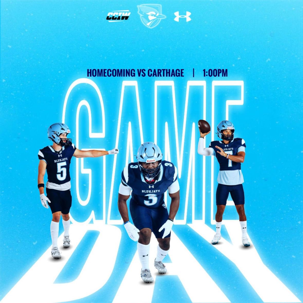 WAKE UP ITS GAMEDAY !
1pm SHARP @ Langhorst Field
Welcome home to all Alumni able to make it, if not join LIVE on the CCIW Network

cciwnetwork.com/elmhurst/