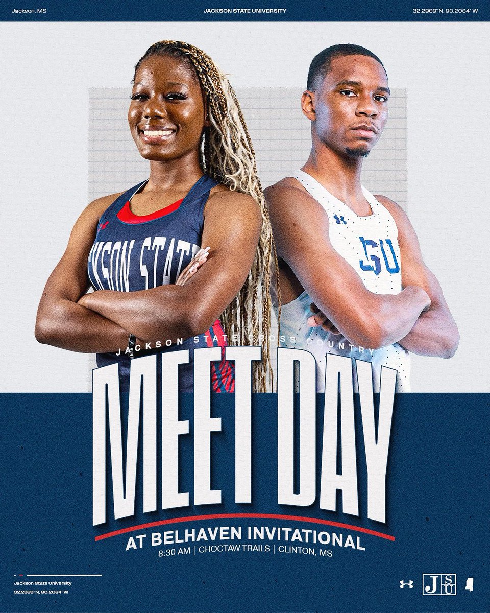 GoJSUTigersXCTF's tweet image. 🏃🏾‍♀️MEET DAY🏃🏾‍♀️

📆 : October 4
⏰: 8:30 a.m. CST
📍: Clinton, Miss.
🏟️: Choctaw Trails

#TheeILove | #WeWorkHard | #GoJSUTigersXC