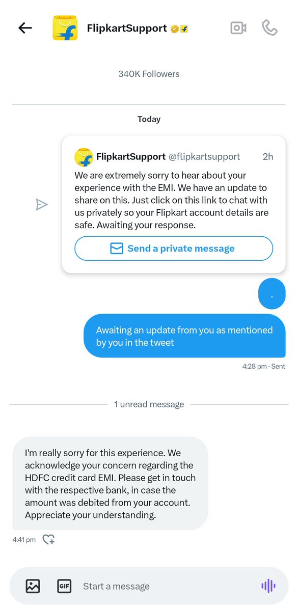 nayan_ag's tweet photo. @flipkartsupport If you had to give such a useless response, why take the trouble of going to private chat? @flipkartsupport Shame! Shame! https://t.co/k2EH00gOGp
