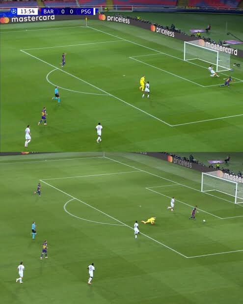 animacioblaug's tweet photo. Especially in that 1st half, towards the 15th minute, I believe the 10th minute rather, Yamal plays Ferran through on goal, He beats, rounds the keeper, and has an empty net in front of him, should have converted, if not for a very, prompt and delicate clearance from Zabarnyi. https://t.co/MyltP42Ent