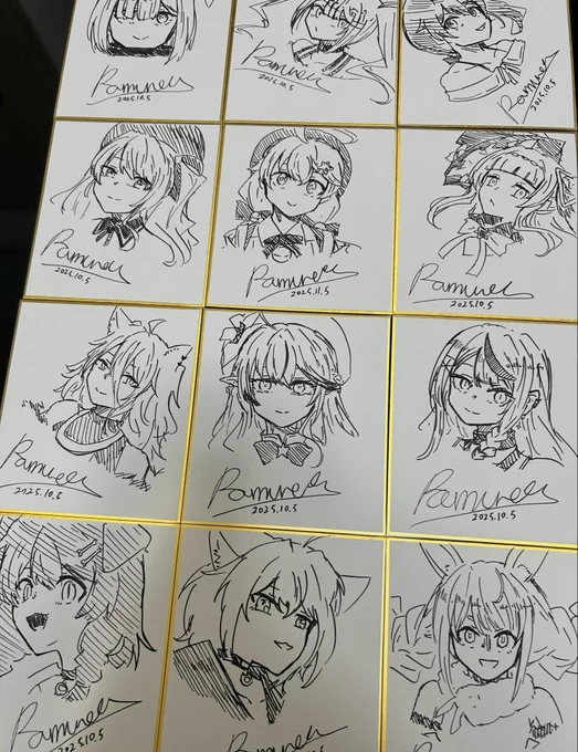 量産しました。一発描きミニ色紙セレクションです。
500円です。
普通の色紙を入手した方には与えません。 