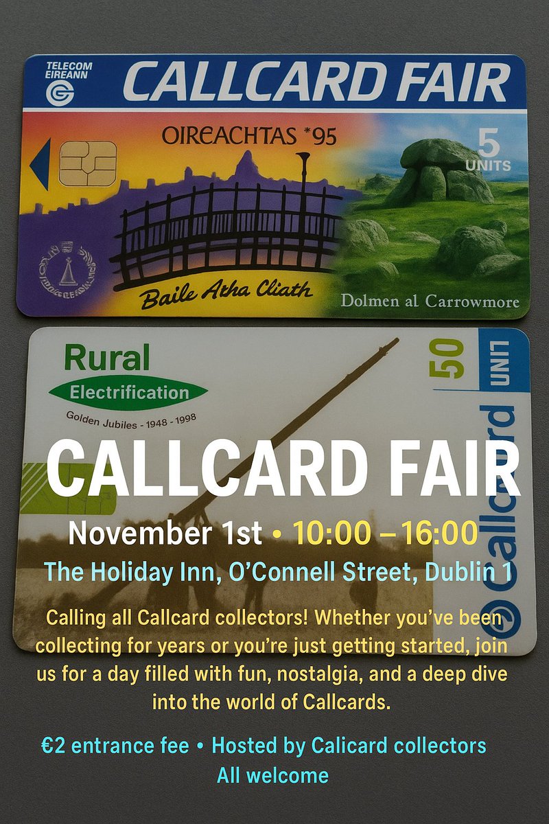 Callcard Fair on November 1st in Dublin. Hope to see you all there!