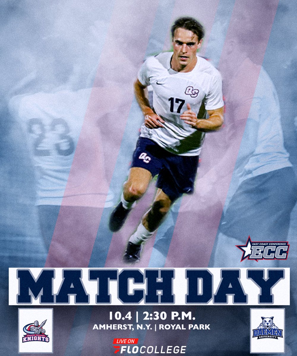 Queens College Knights (@qcknights) on Twitter photo ๐๐๐๐๐ ๐๐๐โ๏ธRoad trip comes to a close in Amherst as Men's Soccer matches up against <a href="/DaemenAthletics/">Daemen Wildcats</a> in <a href="/ECCSports/">East Coast Conference</a> action #knightnation
๐: tinyurl.com/ynt69ysr
๐บ: tinyurl.com/28p67mgj ๐๐๐๐๐ ๐๐๐โ๏ธRoad trip comes to a close in Amherst as Men's Soccer matches up against <a href="/DaemenAthletics/">Daemen Wildcats</a> in <a href="/ECCSports/">East Coast Conference</a> action #knightnation
๐: tinyurl.com/ynt69ysr
๐บ: tinyurl.com/28p67mgj