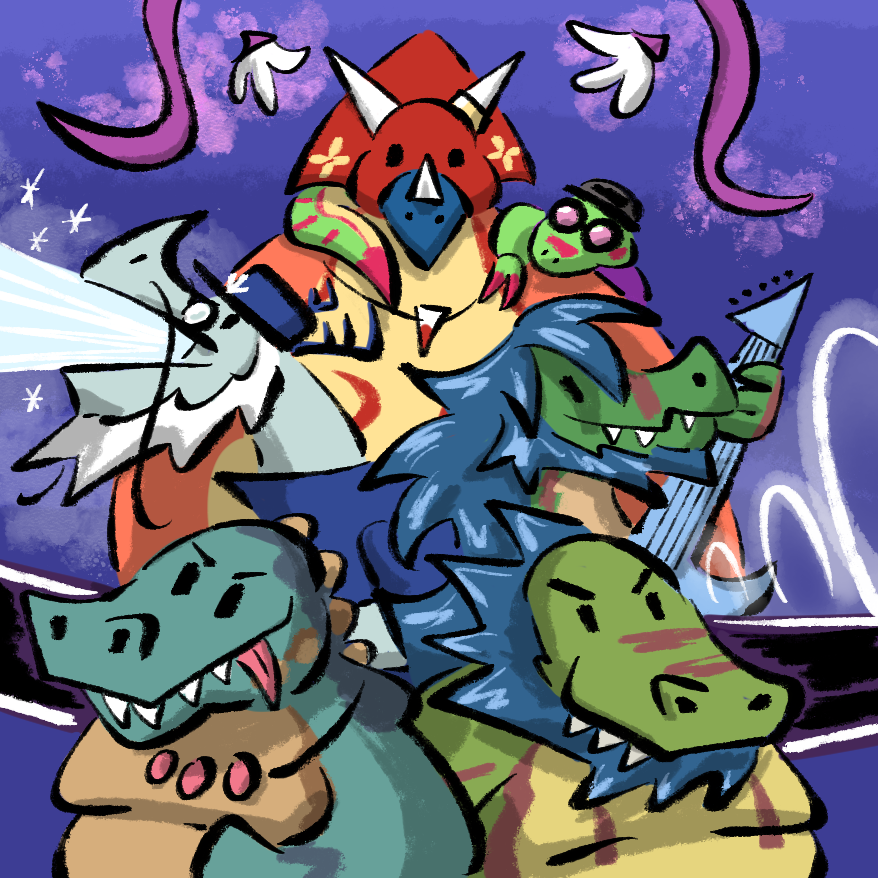 space_salaman's tweet photo. [char] Matactl family group shot!
> check out the super crocs family! #scalie #gator #superfur https://t.co/7unTcGPxWU