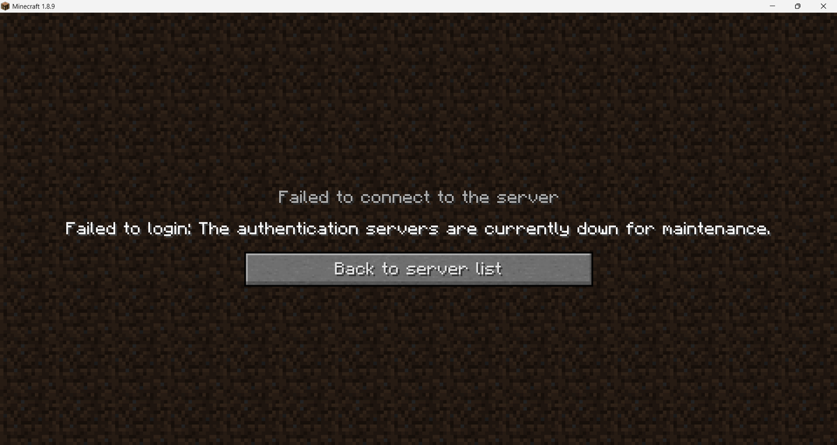 エラー情報】認証サーバーのメンテナンスについて マイクラJava版で