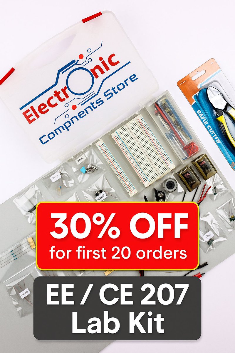 electronic_cs's tweet image. Lab Kit Circuit 207 
الأكثر طلباً 👏🏻
الطلب عن طريق الموقع او الواتساب 
91109981