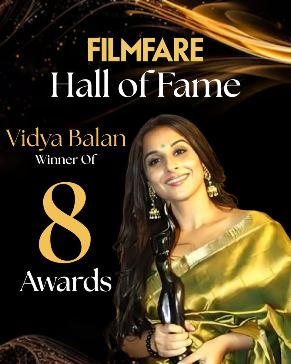filmfare's tweet image. To the one who dared to be different! 💫

From her elegant debut in #Parineeta to resilient and strong performances in films like #Paa and #TumhariSulu, #VidyaBalan has  consistently wowed the critics and audiences alike, earning multiple Filmfare awards. 

With bold and fearless…
