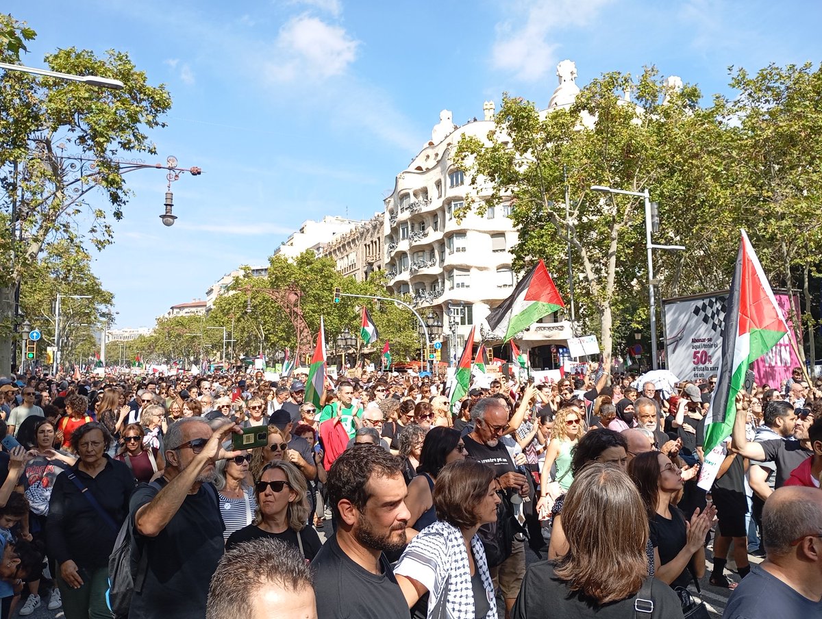 A la manifestació per la Pau a  #palestina