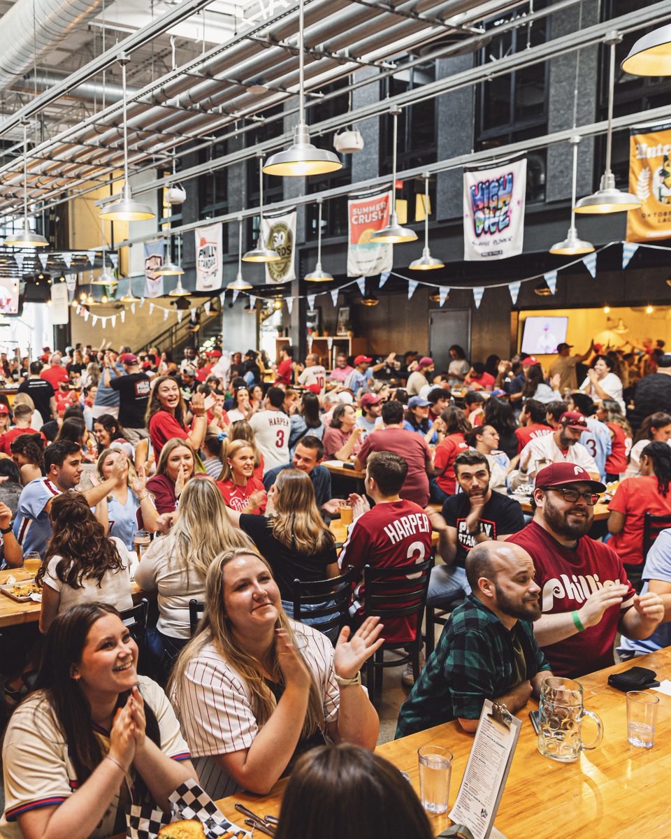 $5 Philly Standards. Kyle Schwarber-signed bat giveaway. NLDS on the big screens. See you in the taproom. #RedOctober
