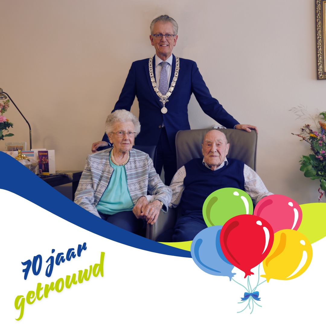 Burgemeester op bezoek bij platina bruidspaar Westera  
 
Bertus en Alie Westera stapten op 9 september 1955 in Den Ham in het huwelijksbootje. 

🔗 Lees het hele bericht op onze website
twenterand.nl/burgemeester-o…