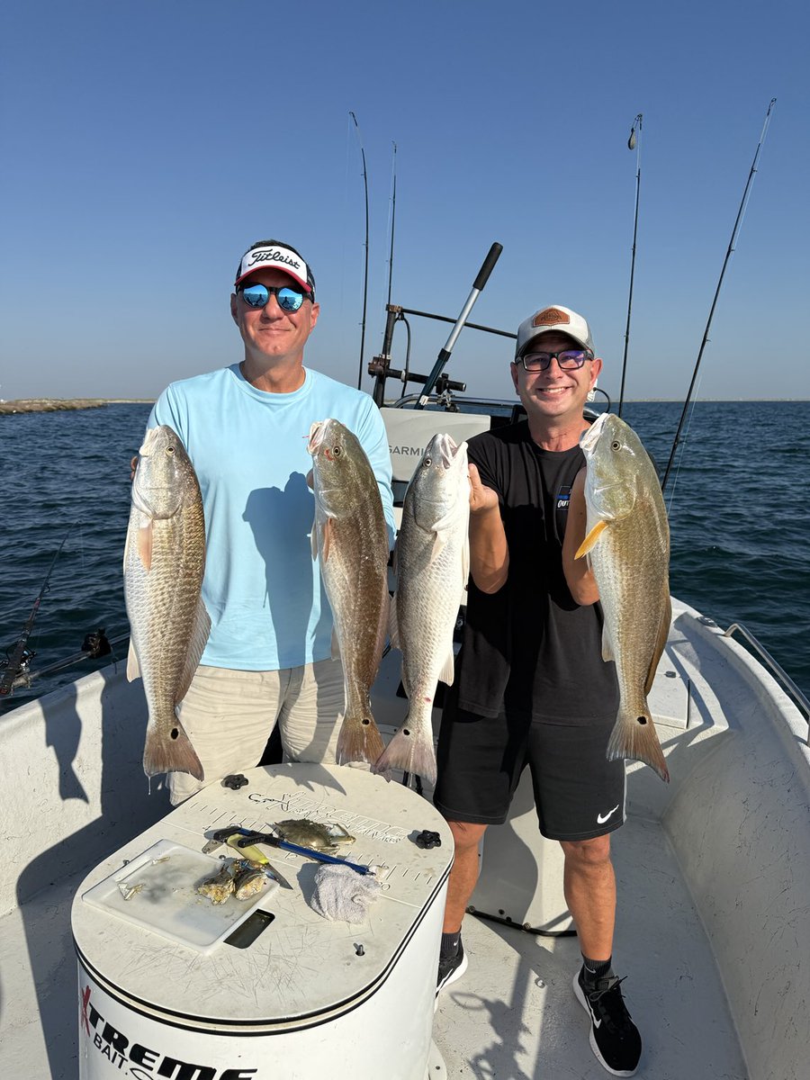 KyleDishko's tweet photo. Did some fishing at the coast this week.  Great weather and caught some nice redfish and flounder. https://t.co/SWICQqMw2E