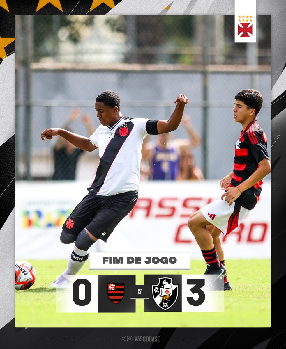 vascobase's tweet photo. VAAASCO DA GAMA! VITÓRIA, MEUS CRIAAS! 🤩

Vasco vence o Flamengo por 3 a 0 pela 9° rodada da Copa Rio Sub-15, com gols de Bernardo França (2) e Davi Araújo. Bem demais! 

📸 Betinho Júnior

#FLAxVAS | 0️⃣-3️⃣
#CopaRioSub15
#BaseForte 
#VascoDaGama https://t.co/Gq5TTclZtM