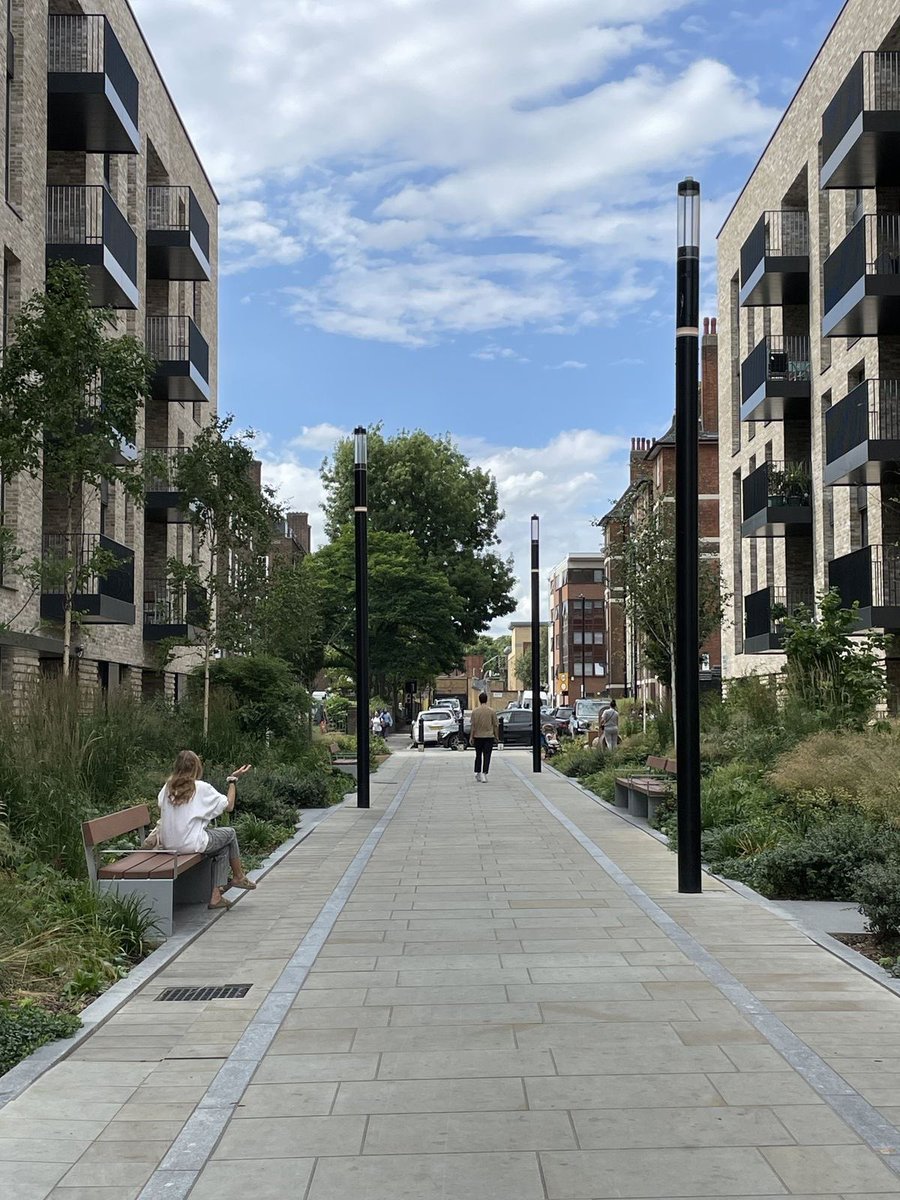 We need less roads for cars…

And more pedestrian streets like this: