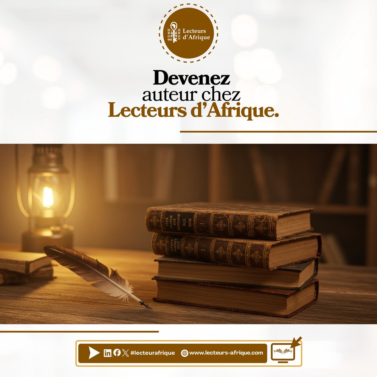 Écrire un livre, c’est partager une partie de soi avec le monde.

Chaque auteur porte style unique, capable d’inspirer, d’éveiller et de transformer. 

lecteurs-afrique.com

#LecteursdAfrique #PublierEnAfrique #DevenirAuteur #VoixDAuteurs #AfriqueCréative