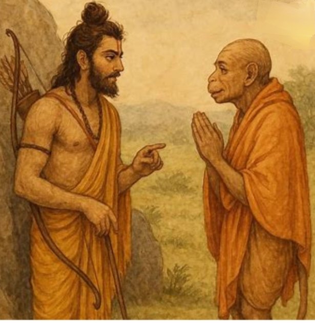 jayasartn's tweet image. #Snippets from the Ramayana (90)
Any idea how Hanuman impressed Rama in their first meeting?
Just by his talk.
Rama felt that Hanuman pleasingly spoke from his heart, throat, and mind and exclaimed that even if one happened to be an enemy with a sword, he would be impressed…