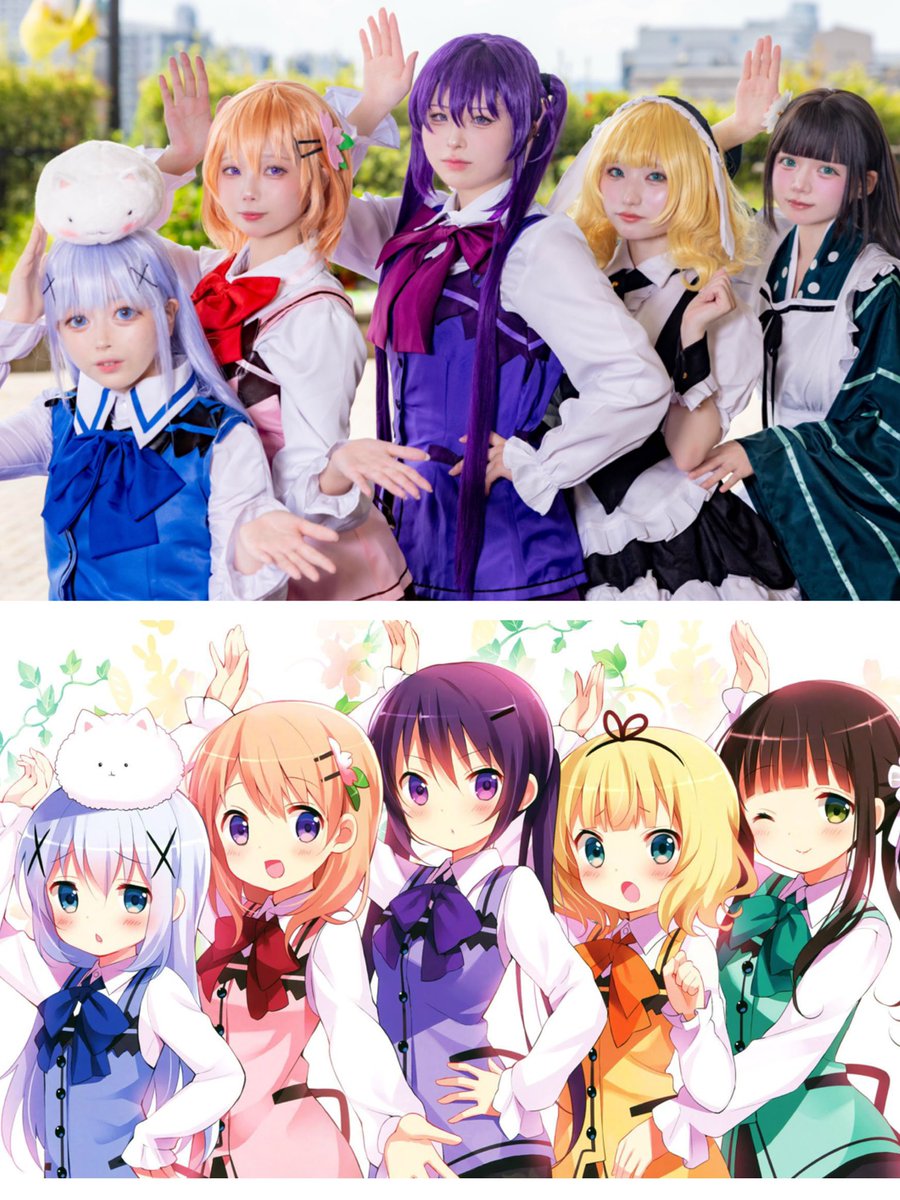 Cosplay

       -  ̗̀ 🌷かわいいが花盛り🌷 ̖́-

     🐰『ご注文はうさぎですか？」🐰

#原作の隣に自分のコスを貼る
#アコスタみずほ福岡PayPayドーム