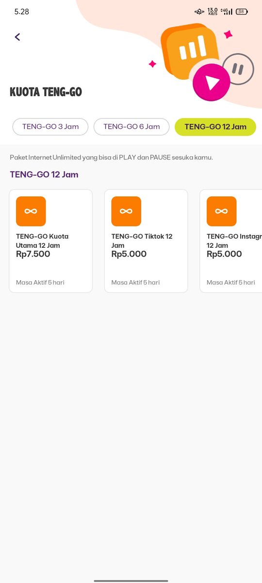 AlviRiv01's tweet photo. @ask_AXIS Min kalo emang Kuota Teng-Go itu ada limitnya tolong dicantumin dideksripsi biar yang lain tau kalo mencapai batas wajar (fup) lalu internetnya jadi slow parah mentok di 50KB/s itu jadi pada mikir buat beli kuota Teng-Go. https://t.co/Fgaz8l7MIk