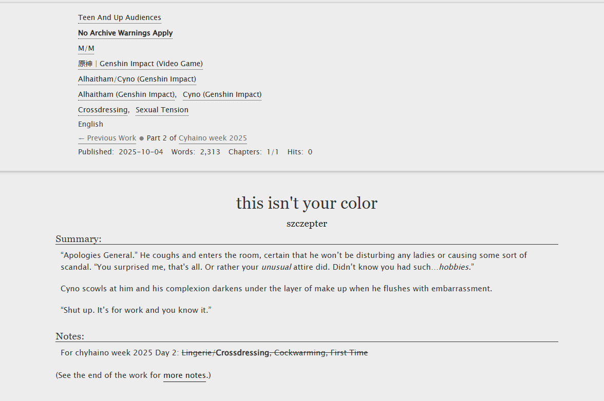 #CyhainoWeek2025
For day 2
💚💜link in thread