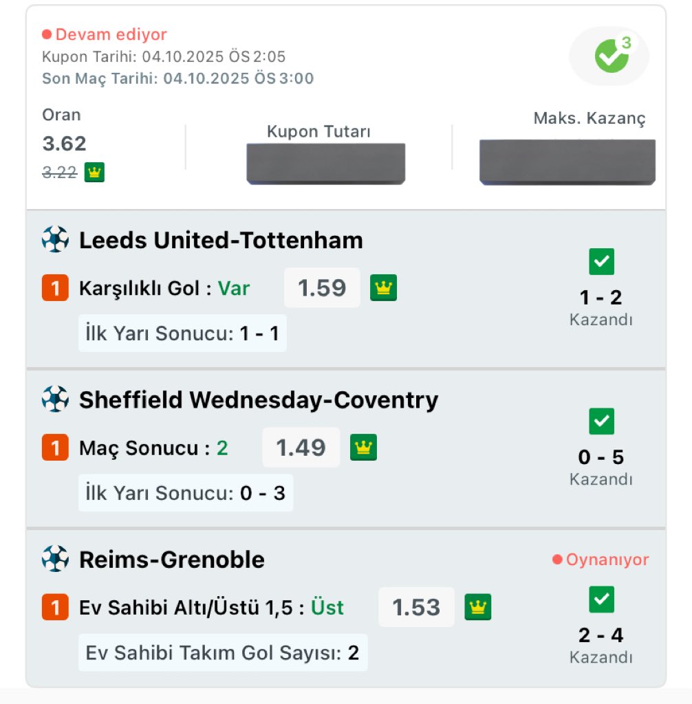 GOOOOOALL

3.62 Oran WONNN✅✅

İdeallerde 2/2 devam ediyoruz. Çok ilginizi çekmiyo sanırım idealler hiç etkileşim almıyo.

Değerlendirenleri tebrik ederim 👏