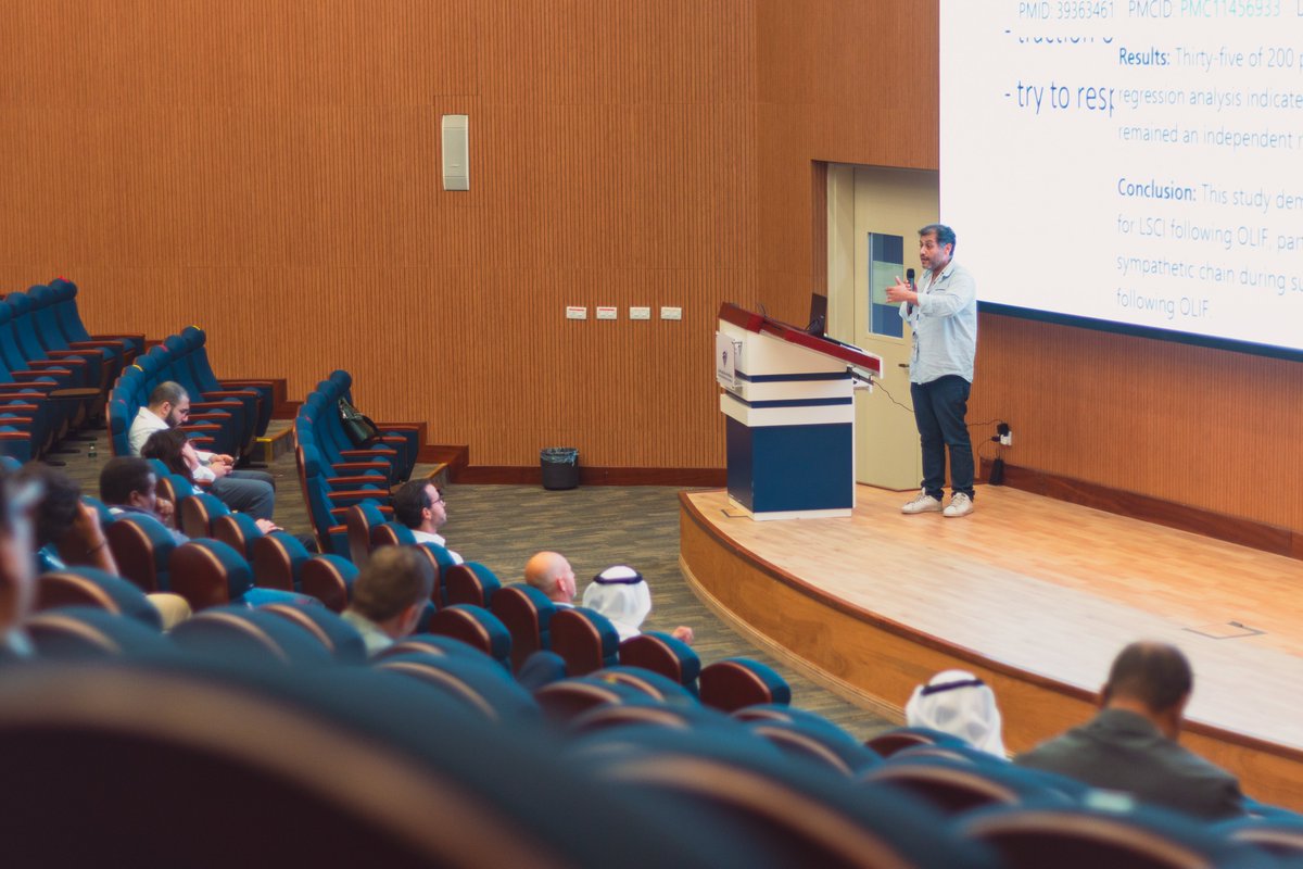 Spine_iau's tweet photo. ⚠️🦴 Prof. Fahad Zairi presents How to Avoid Complications in OLIF Surgery, sharing key anatomical considerations, surgical techniques, and preventive strategies to optimize outcomes and minimize risk in oblique lumbar interbody fusion. https://t.co/wnFCMSWbsa