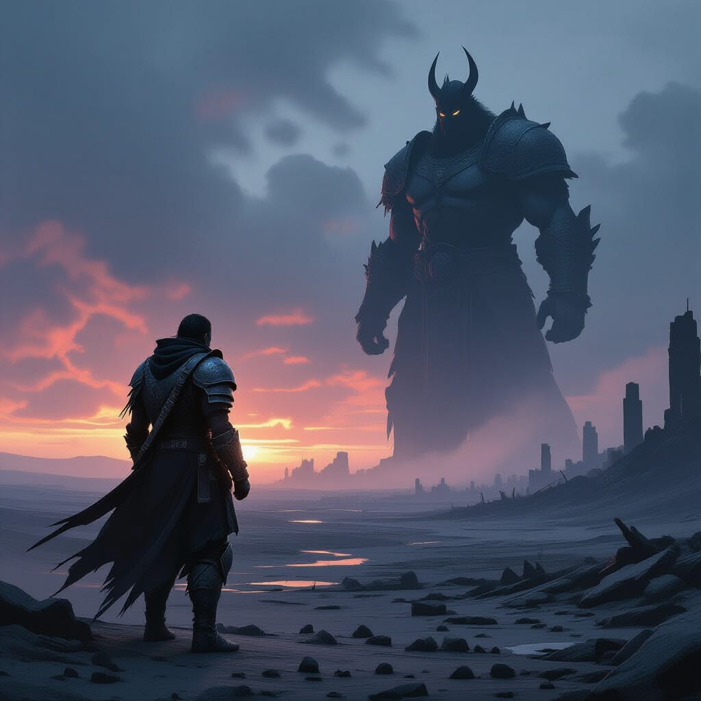 zero2zedGaming's tweet photo. Echoes of the Last Stand

#AI #AIart #AIartCommunity #TragicHero #FinalBattle #LoneWarrior #MythicConflict #EndOfDays #HauntingBeauty #EpicConfrontation #DesolateWorld #SunsetShowdown #LegendInRuins https://t.co/xtt9VJ8NHI