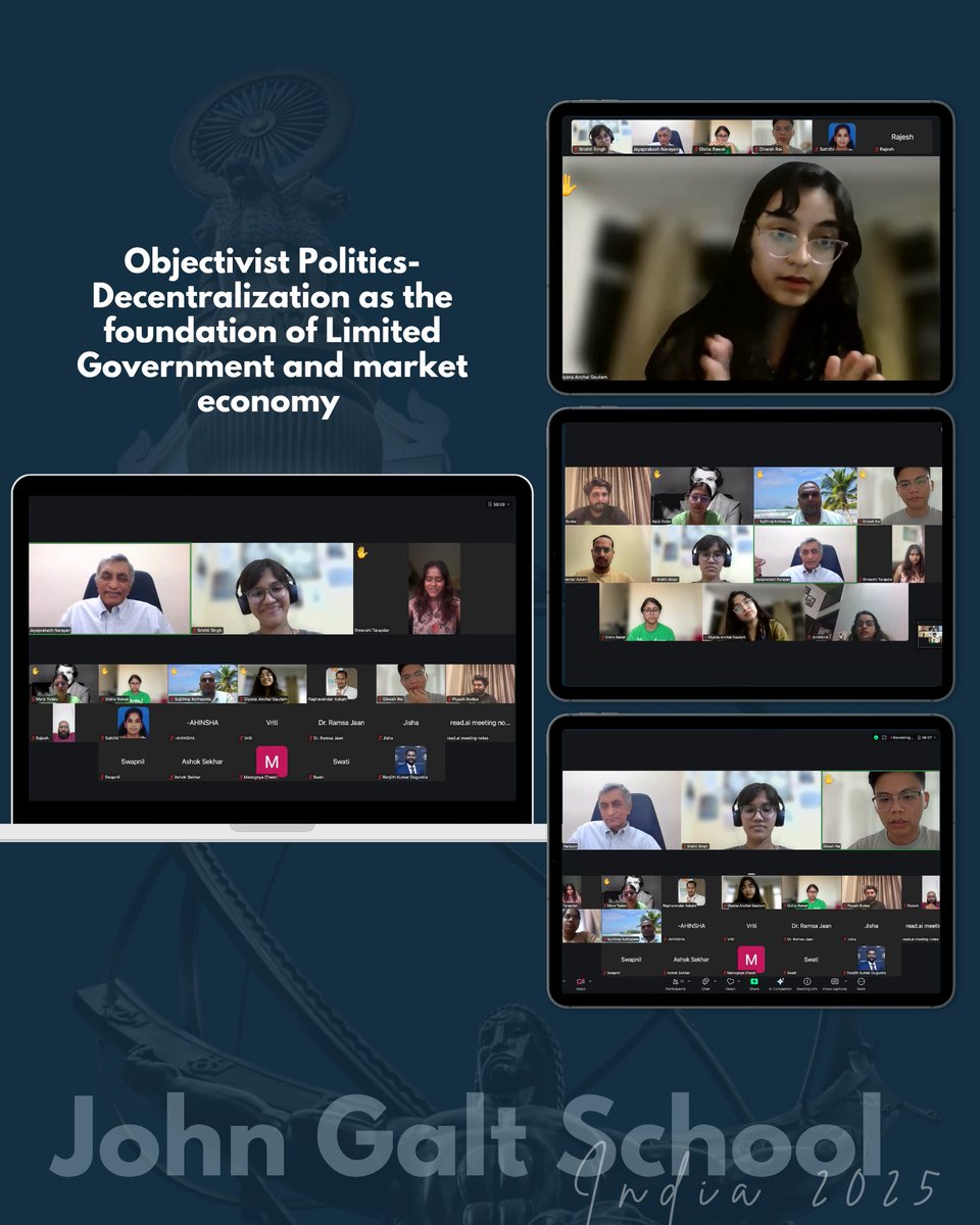 Swatantrataorg's tweet photo. Participant magic at John Galt School, India 2025! @JP_LOKSATTA @TheAtlasSociety Deep dives into Objectivism, fiery debates on markets &amp; governance, every interaction fuels innovation &amp; self-reliance. This tribe is India's future thinkers! 

#JohnGaltSchool #IndiaRising #Aynrand https://t.co/C9gOFUjnJg