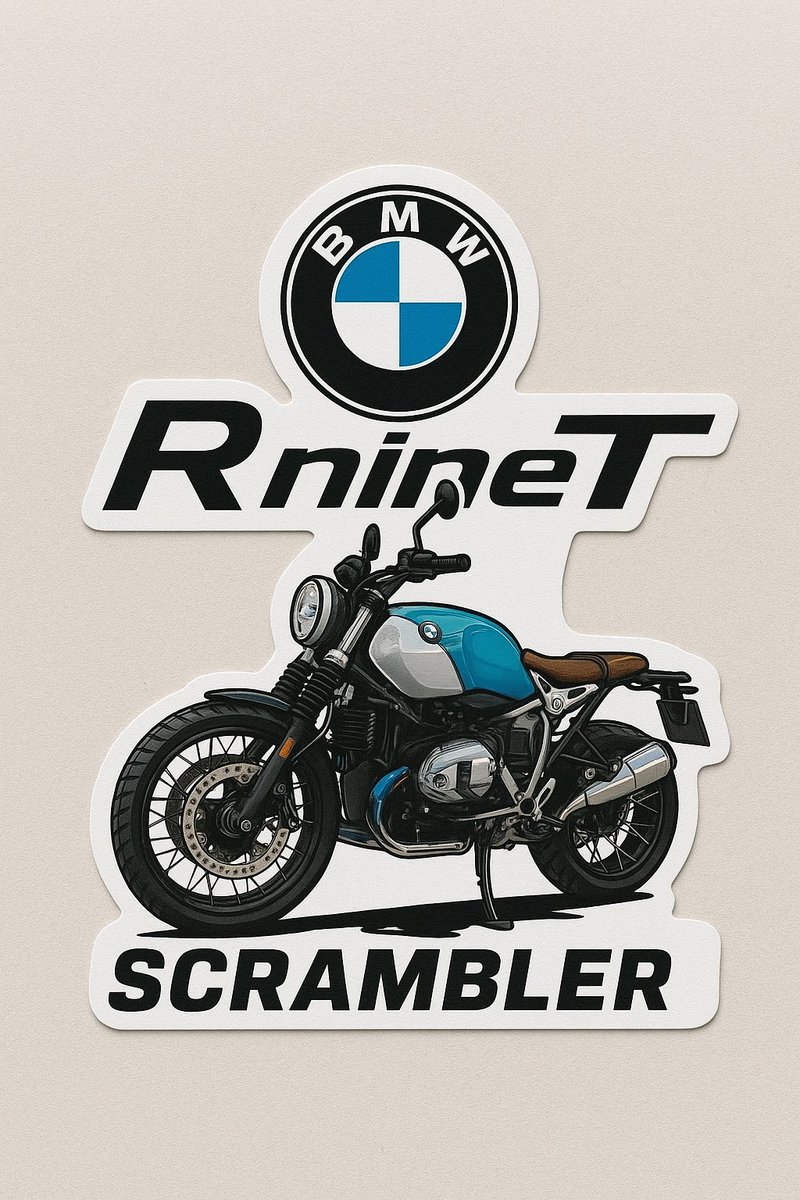 alien_f800r's tweet image. やっと満足できるレベルになってきたぞー
試しにステッカー印刷してみよう
#rninet #bmwmotorrad #ChatGPT