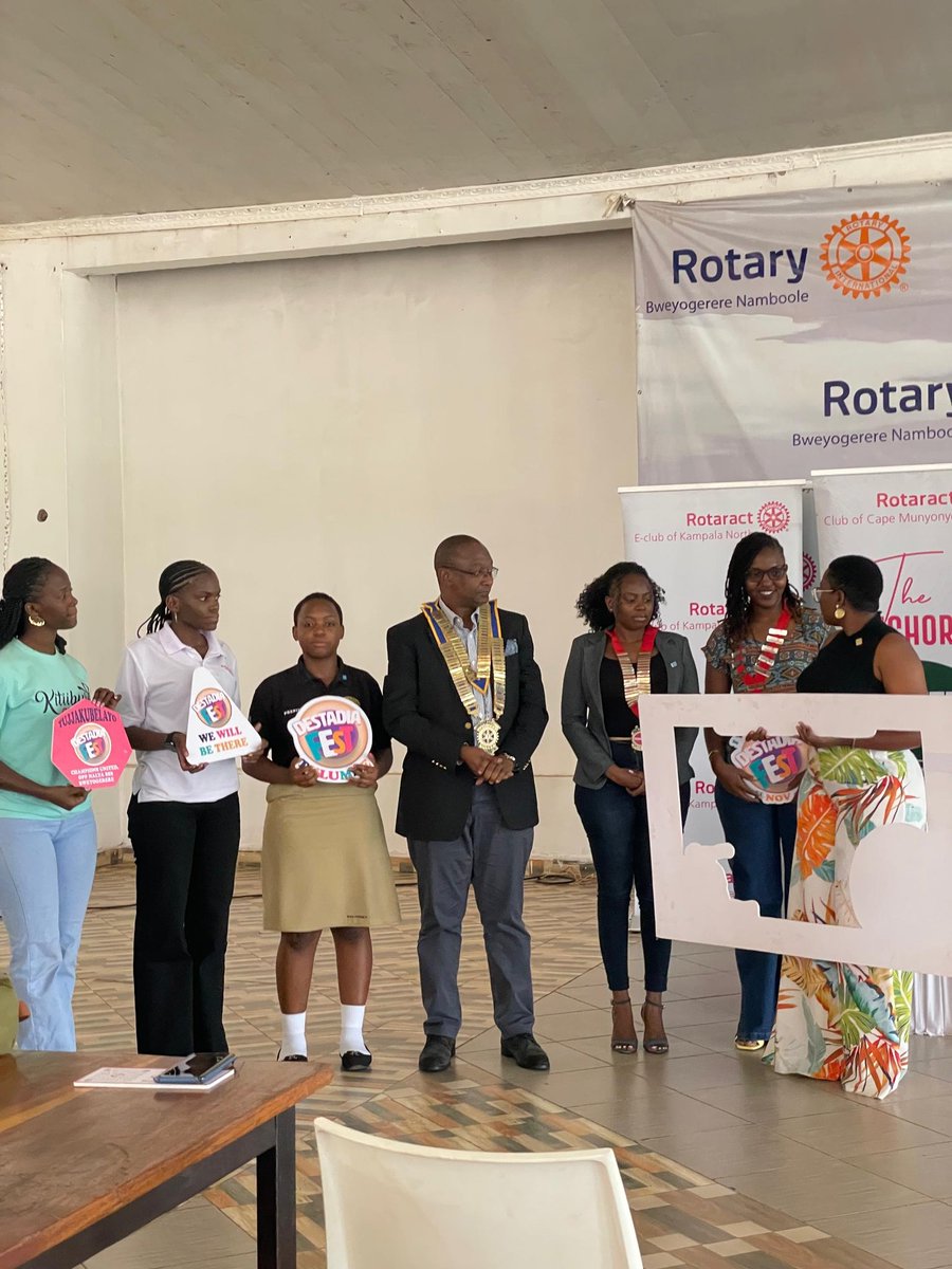 Destadia's tweet image. Exciting news🎊Destadia Fest has officially been launched at the DG's Visit to Rotaractors. Join us on November 1st, 2025, and support a great cause, funds raised will go towards our Deserving Hope project in Lwankoni. Get your tickets now for just 10k UGX. 

#RotaryEyamba