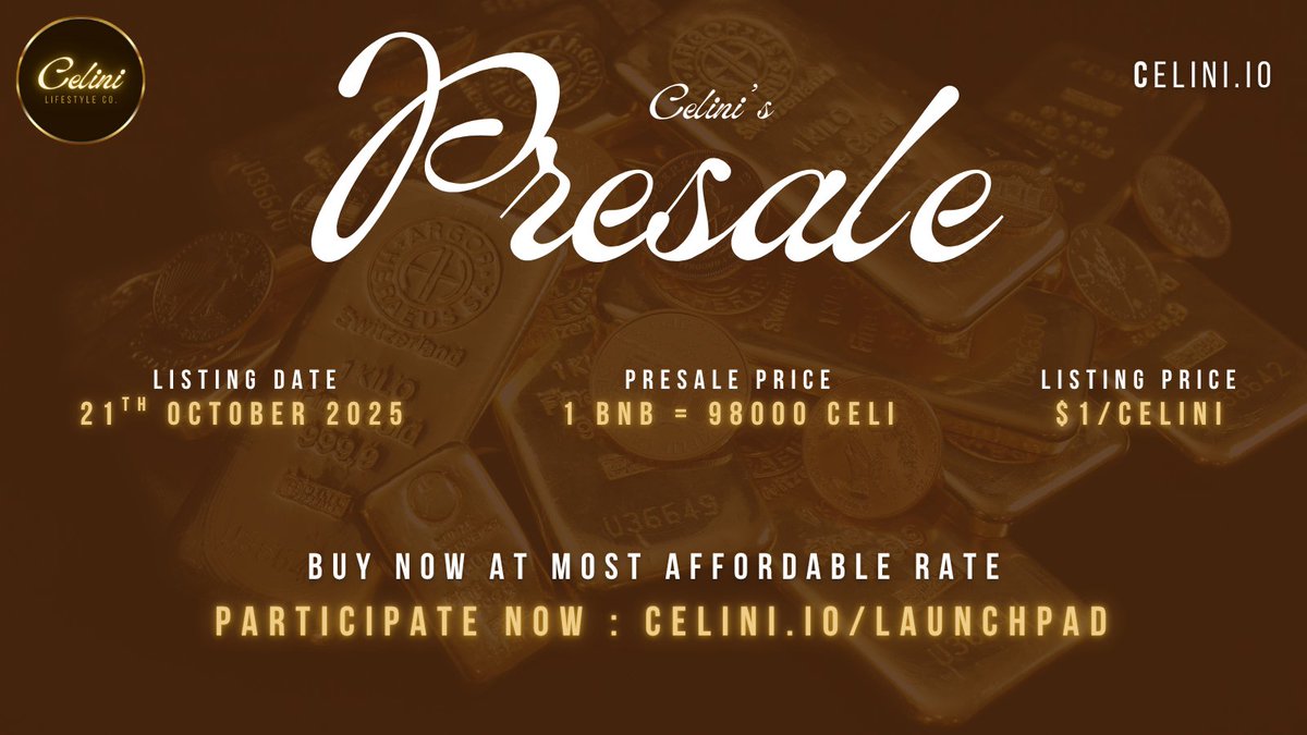 codesam707's tweet photo. 🔥 94 BNB RAISED and counting! 💹  
🚨 Price increase dropping soon don’t miss this wave!

🎯 Token listing scheduled for the 21st… it’s almost GO TIME.  

Slide in now before it takes off 🚀  
@celinilifestyle #CELINI #Presale #LuxuryCrypto https://t.co/jL9kPueBol
