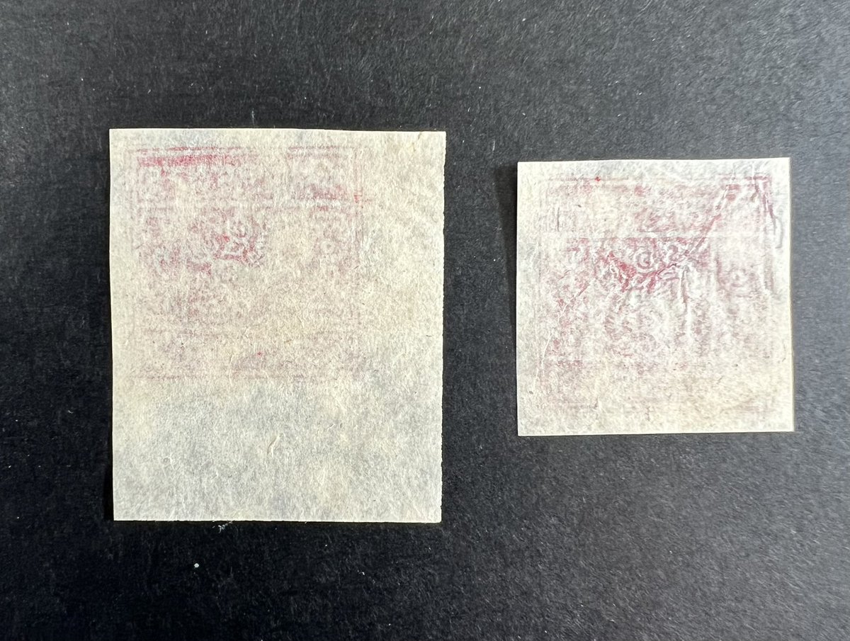 Found these two in a box lot. Found out I don’t have any stamps from Tibet. The smaller selvage one seems to match up with my Scott cat. The face of the dragon seems different (apart from looking like Homer Simpson). The paper seems to be correct.  #stamps  #philately
